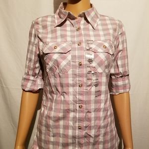 Carhartt Pink Plaid Button Up